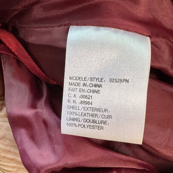 Vintage I.B Exchange by Irwin Bilerian Red Leather Straight Leg Pants Medium - Picture 5 of 9